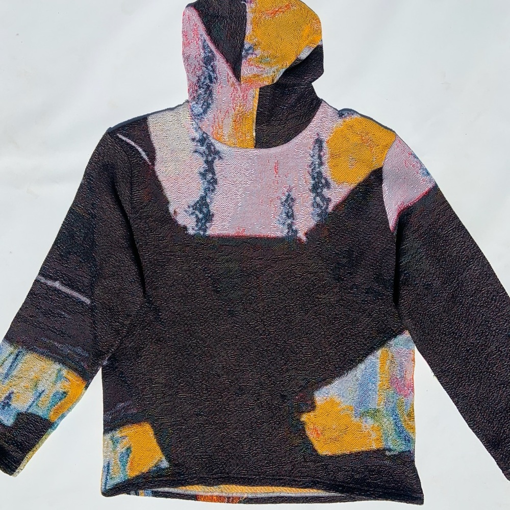 Girl With A Pearl Tapestry Blanket Hoodie - Picture 6 of 7